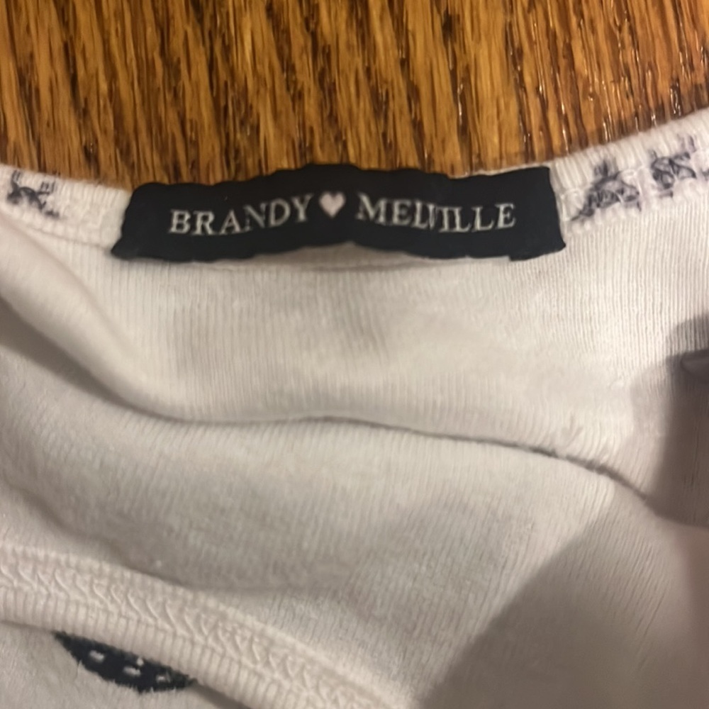 Brandy Melville Woman’s White Butterfly Tank - Picture 3 of 4
